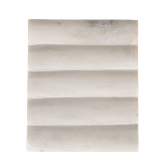 Hello Honey® 5" Contemporary Carved Marble Bathroom Soap Dish